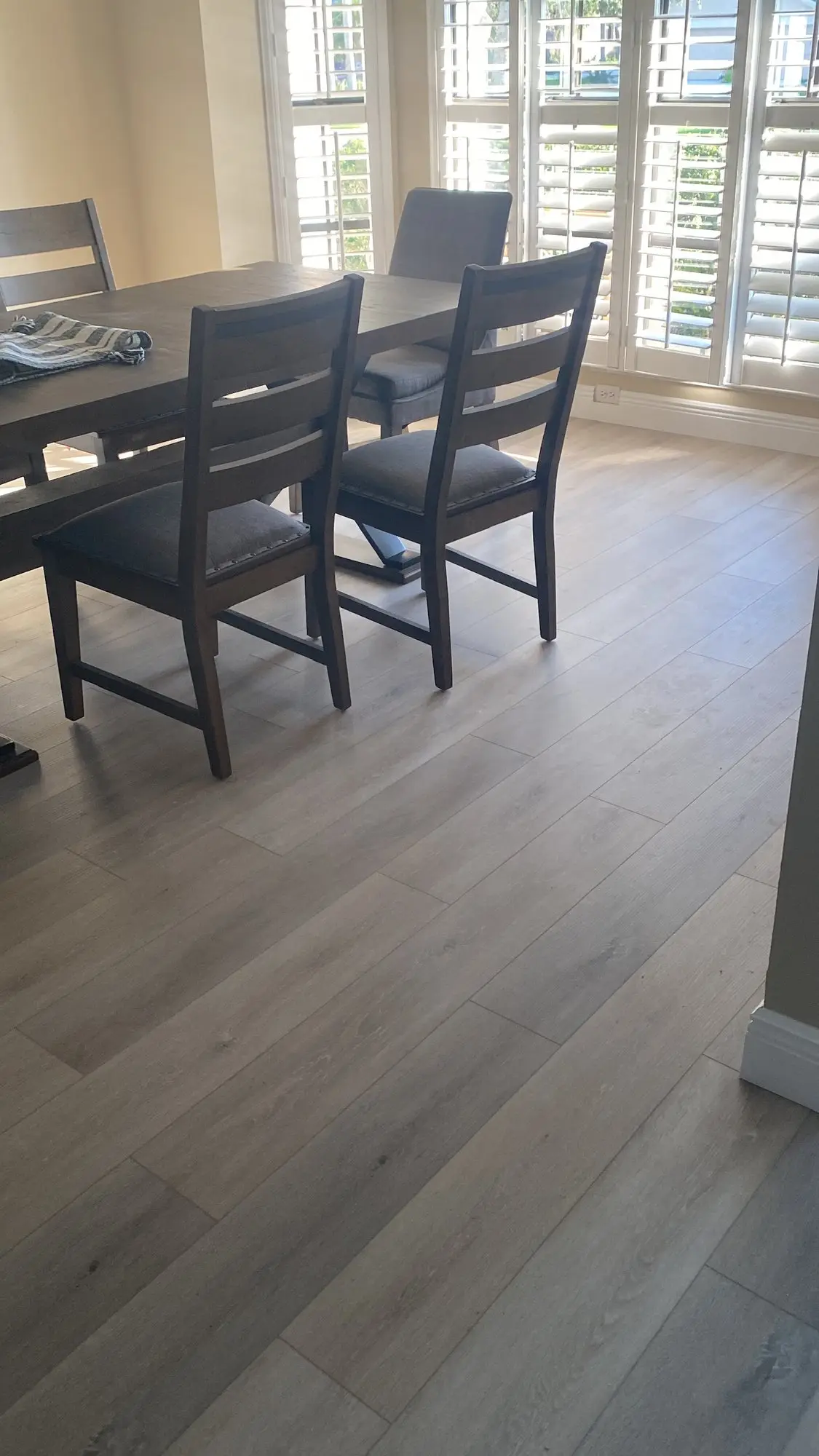 Carpet and tile out, one floor in