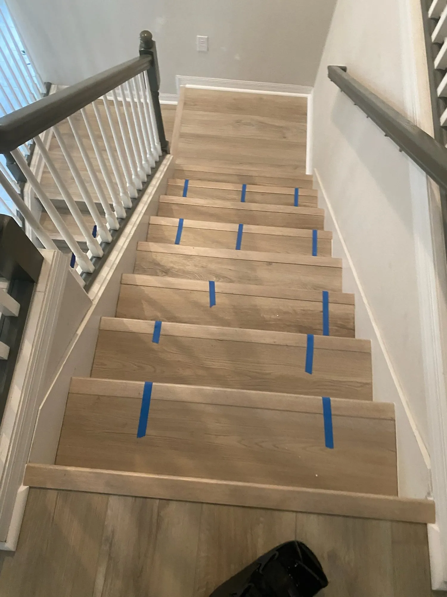 Light oak upstairs and stairs